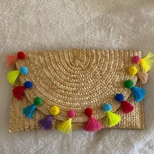 Beach Pompom Clutch